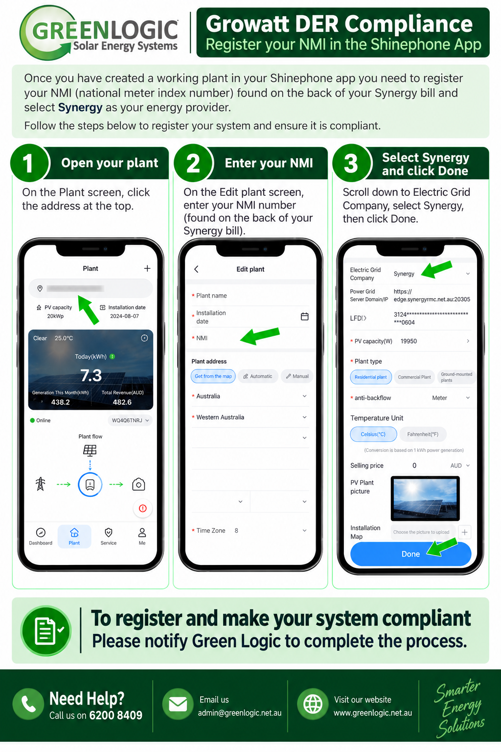 Growatt DER registration and compliance process guide