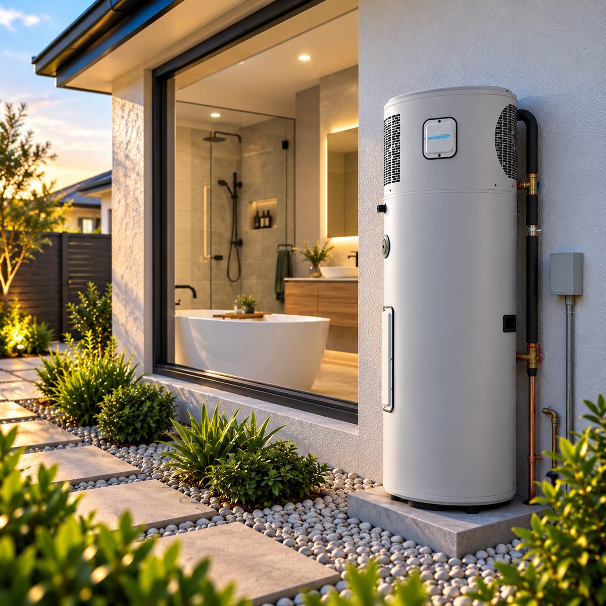 Aquatech heat pump hot water system